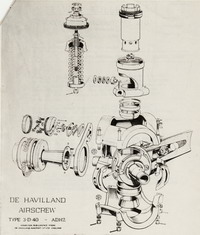 Exploded view of the De Havilland ADH2 constant speed hub